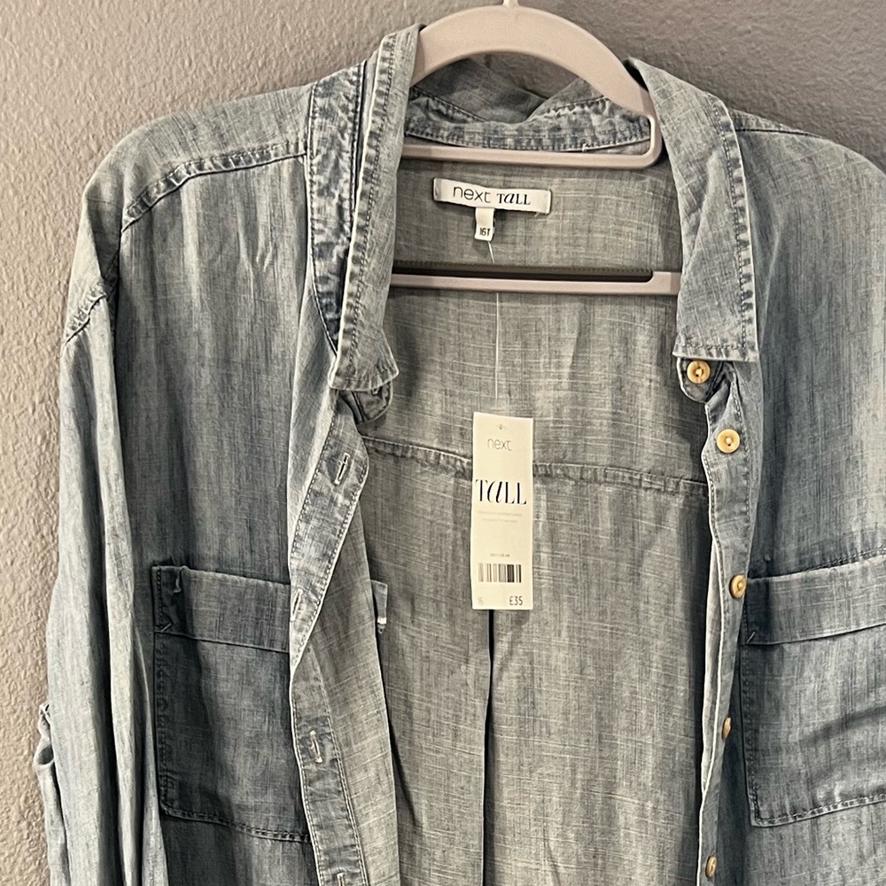 Women’s denim oversize shirt / dress. US size 12 (UK 16)